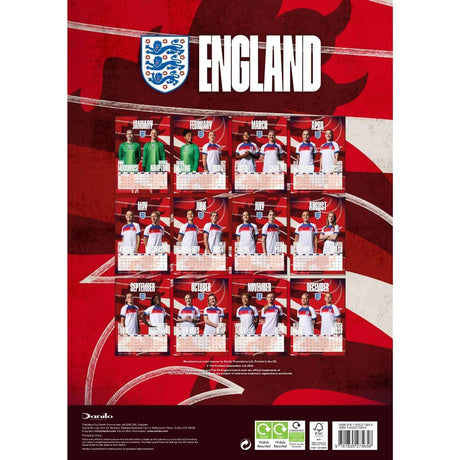 England WFA A3 Calendar 2026: 4 - Calendars By England