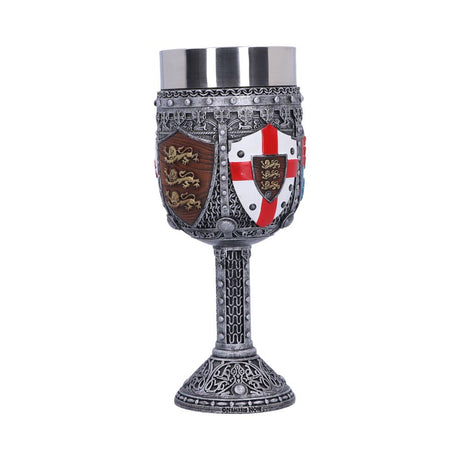 English Three Lions Shield St George Henry IV Wine Goblet: 5 Goblets & Chalices By NN Designs