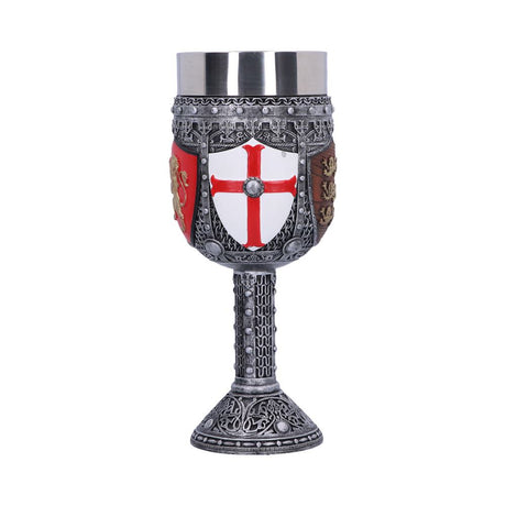 English Three Lions Shield St George Henry IV Wine Goblet: 4 Goblets & Chalices By NN Designs