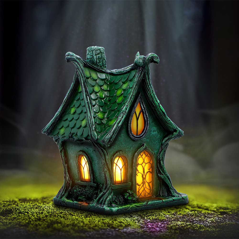 Evergreen Lodge Light Up Fairy House: 1 Figurines Medium (15 29cm) By NN Designs