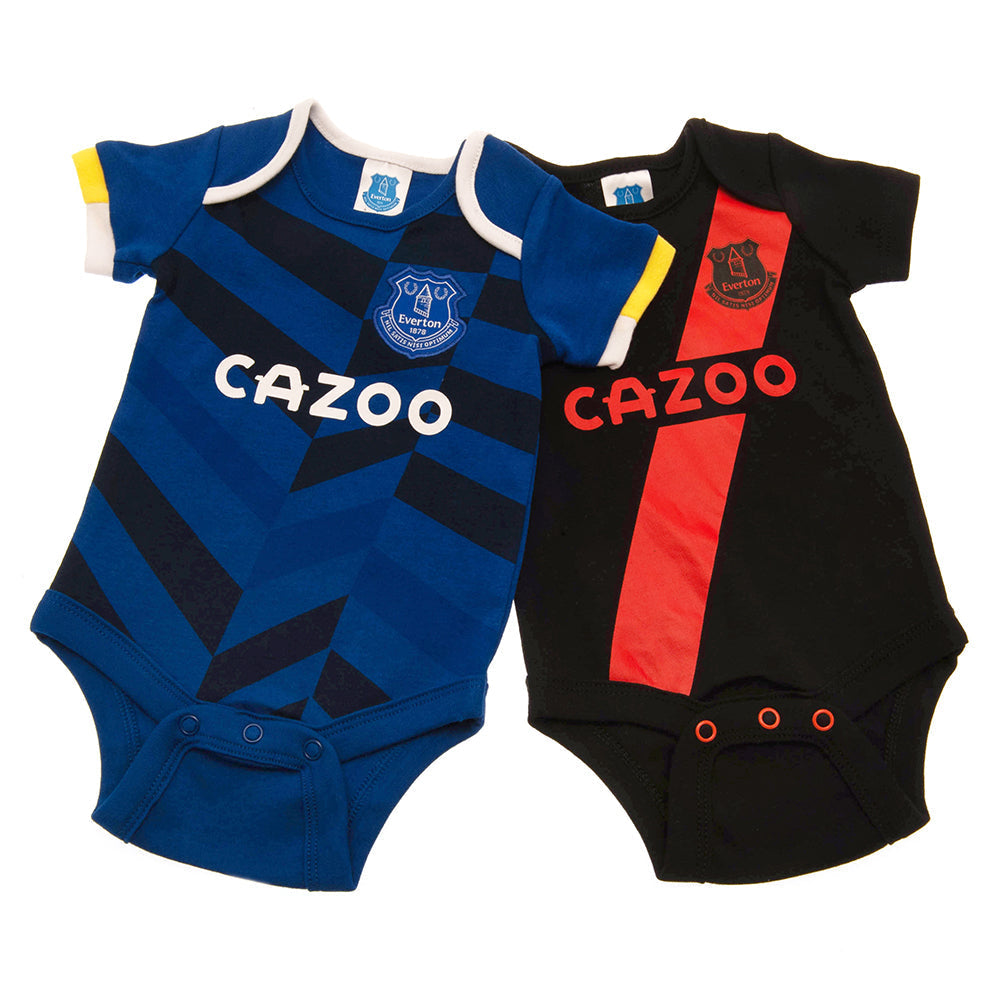 Everton FC 2 Pack Bodysuit 9-12 Mths: 1 - Baby Clothing By Everton