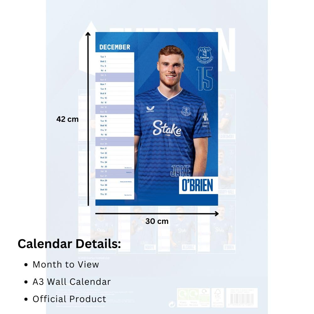 Everton FC A3 Calendar 2026: 5 - Calendars By Everton
