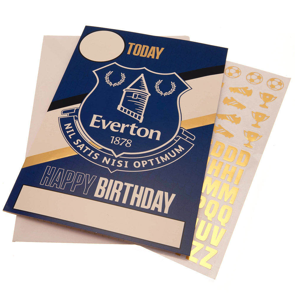Everton FC Birthday Card With Stickers - Shop Greeting Cards At Gift Moments - 1
