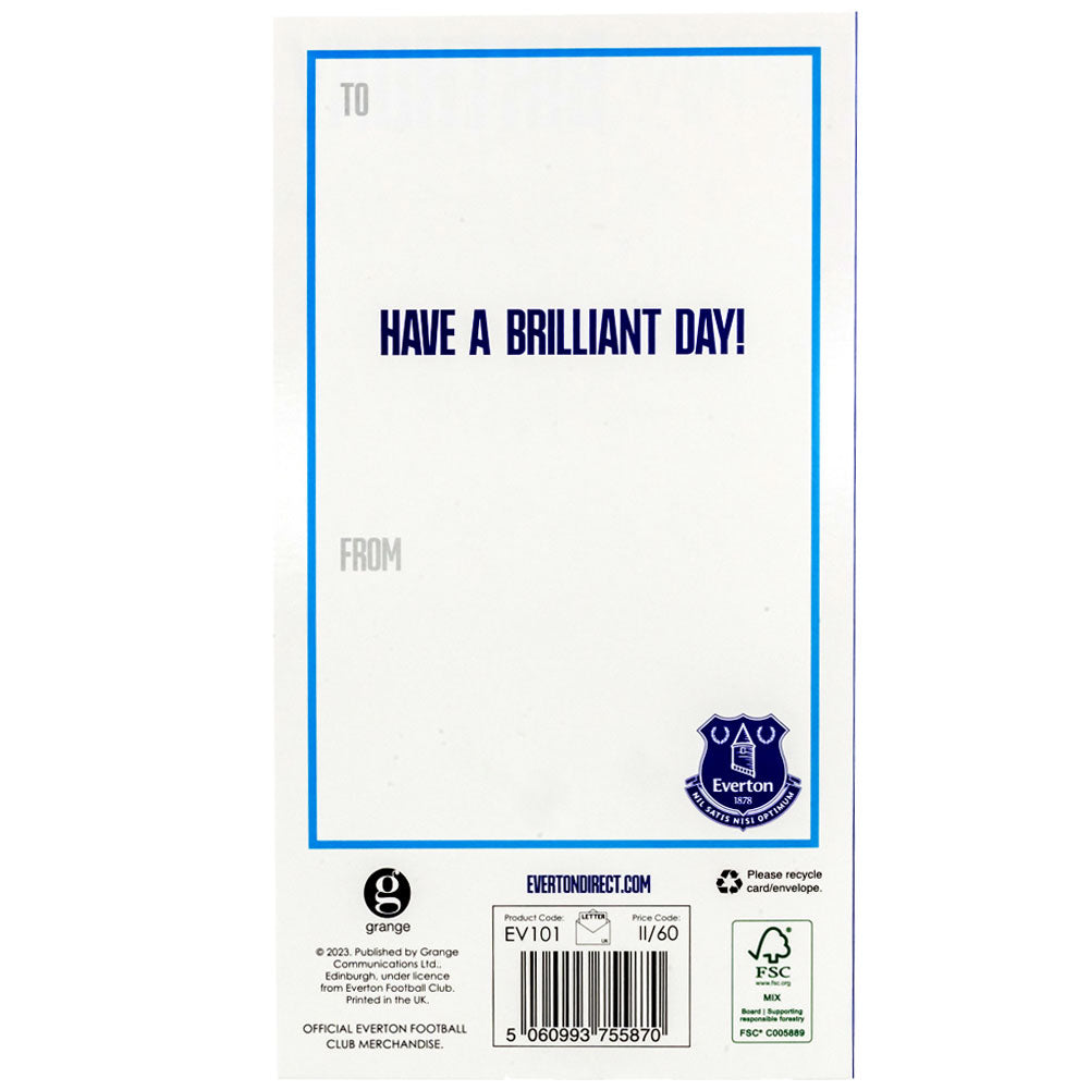 Everton FC Crest Birthday Card: 4 - Greeting Cards By Everton