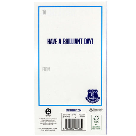 Everton FC Crest Birthday Card: 4 - Greeting Cards By Everton