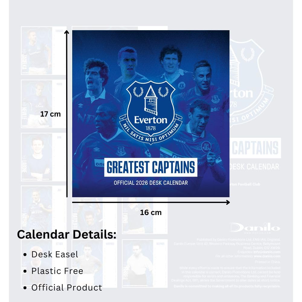 Everton FC Desktop Calendar 2026: 5 - Calendars By Everton