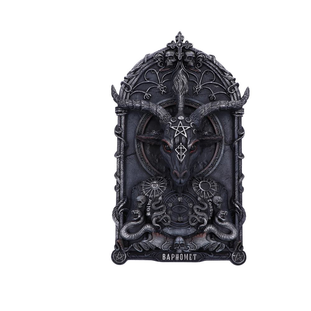 Exclusive Baphomet’s Invocation Wall Plaque 30.5cm: 2 Wall Hanging Sculptures By NN Designs
