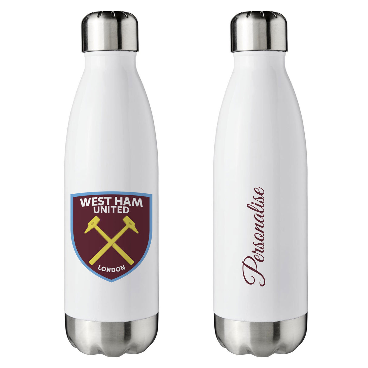 Personalised West Ham United FC Crest Insulated Water Bottle