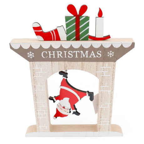 Santa’s Fireplace Holiday Decoration 22cm: 1 - Christmas Decorations By Gift Moments