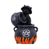 Familiar Brew Black Cat Backflow Incense Burner 18cm: 2 Incense Holders By Gift Moments