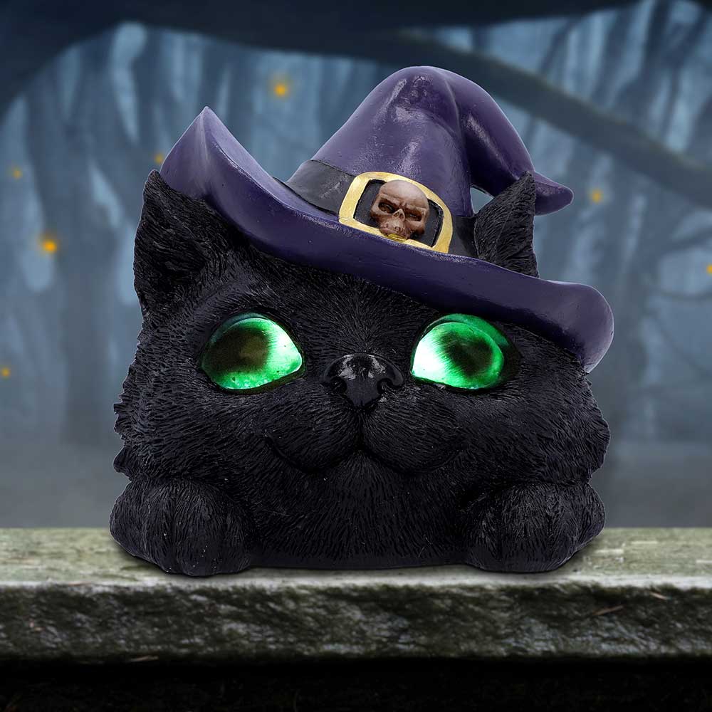Familiar Grin black cat head with light up eyes 13.8cm: 1 - Figures & Collectables By Gift Moments