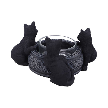 Familiar Trio Cat Tea Light Holder 10cm: 4 - Candles & Holders By Gift Moments