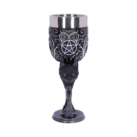 Familiars Love Twin Cat Heart Set of Two Goblets: 3 - Goblets & Chalices By NN Designs