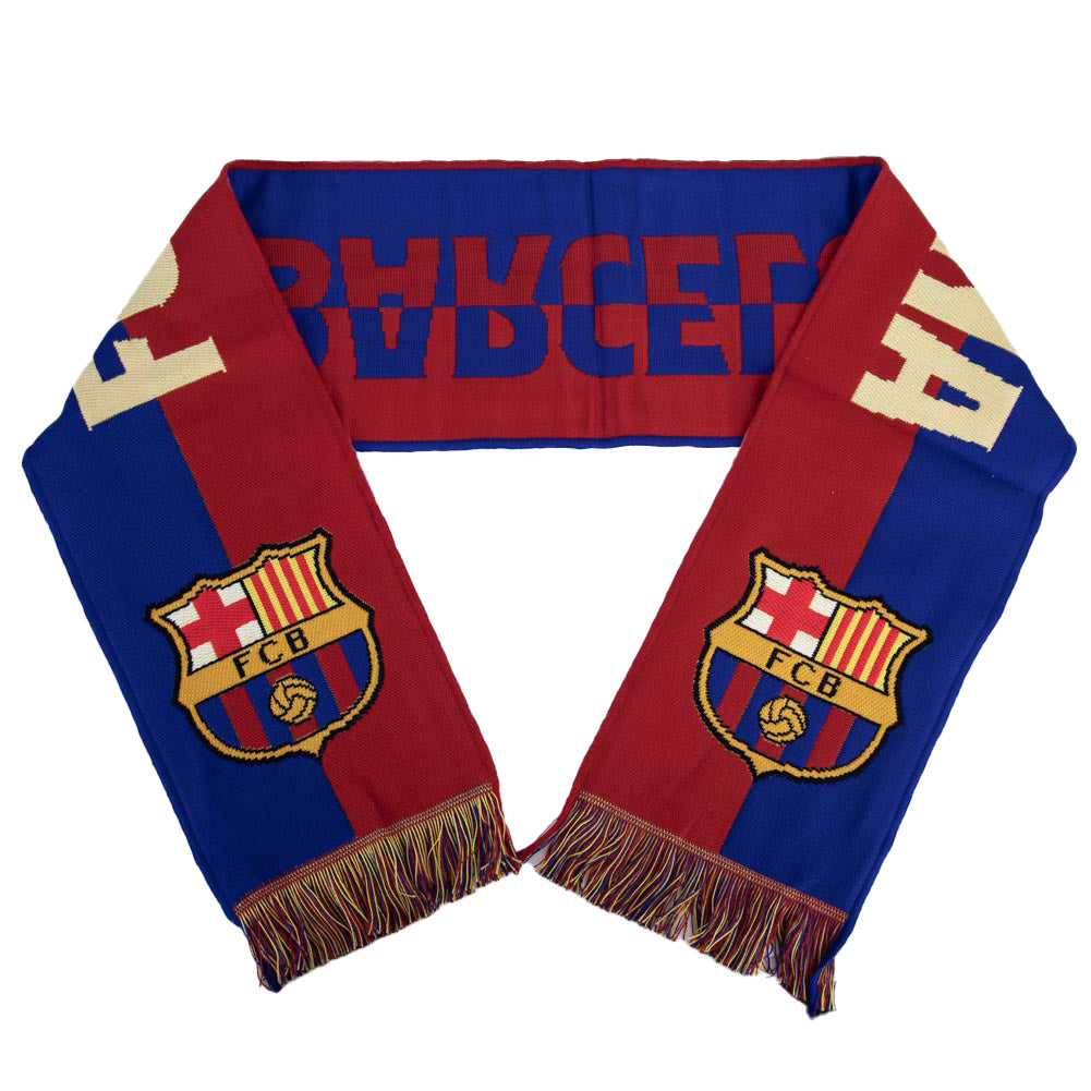 FC Barcelona Colour Split Scarf: 3 - Scarves By Barcelona