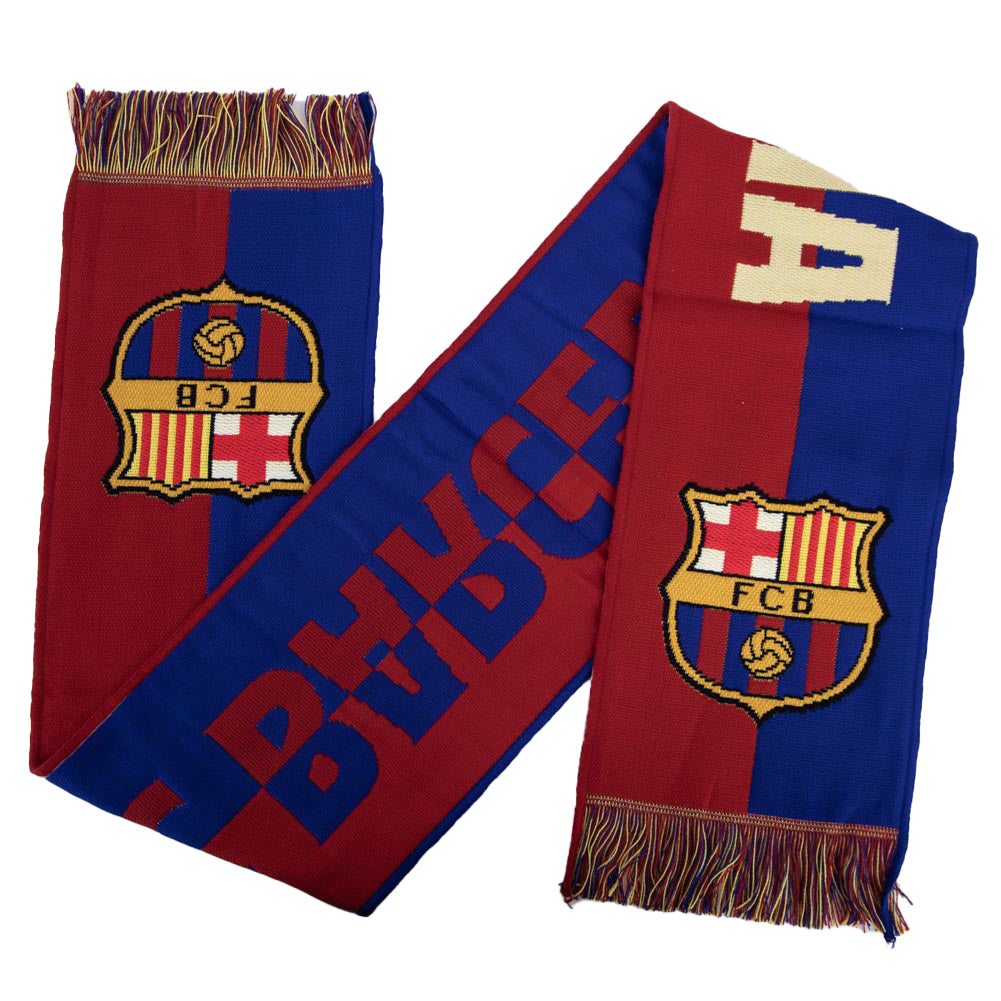 FC Barcelona Colour Split Scarf: 2 - Scarves By Barcelona