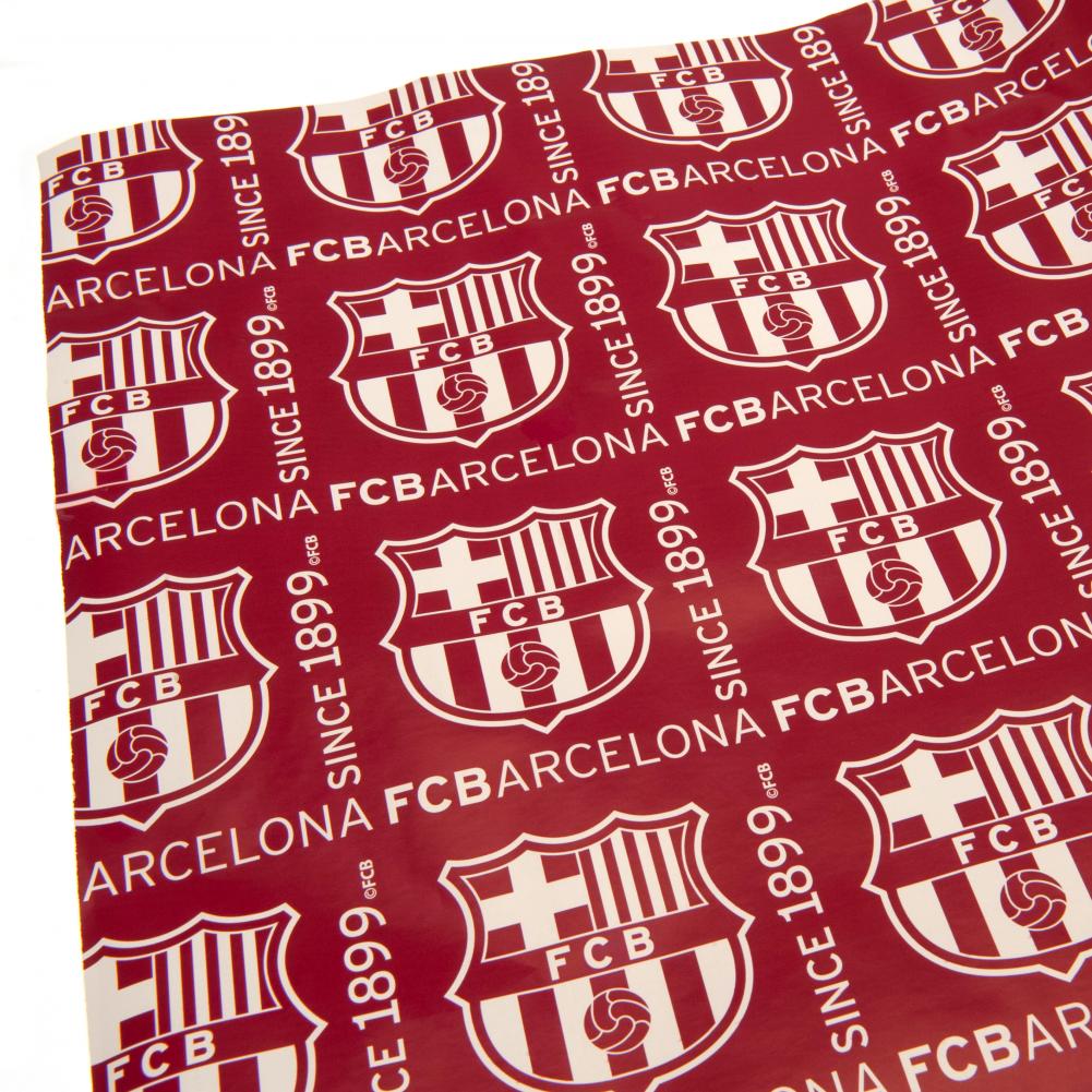 FC Barcelona Gift Wrap x 24 - Shop Gift Wrap & Bags At Gift Moments - 2