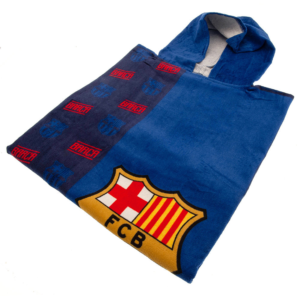 FC Barcelona Kids Hooded Poncho - Shop Towels At Gift Moments - 1