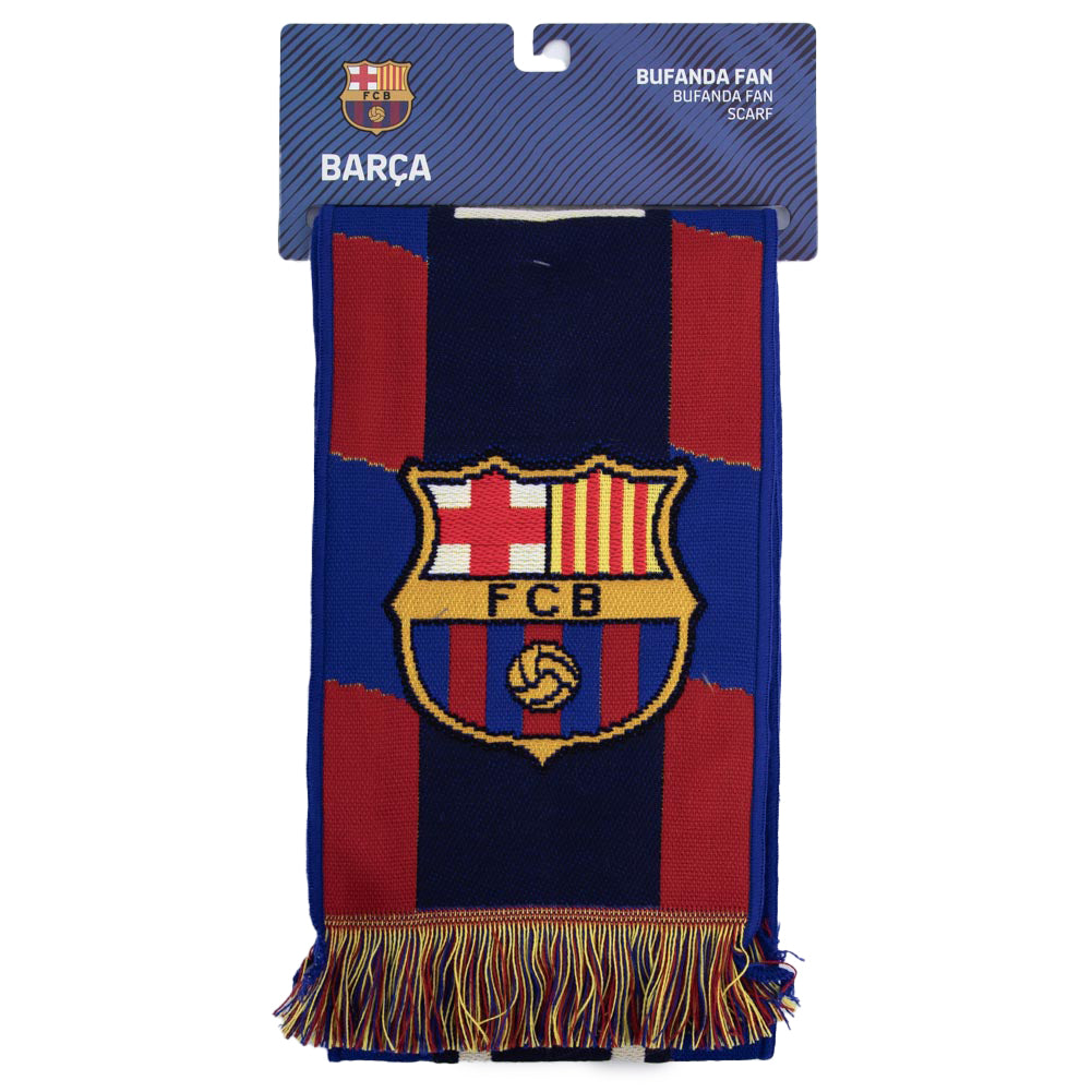 FC Barcelona Navy Stripe Scarf: 4 - Scarves By Barcelona