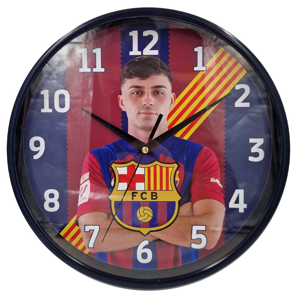 FC Barcelona Pedri Wall Clock: 1 - Clocks By Barcelona