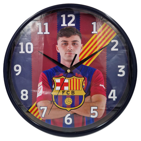 FC Barcelona Pedri Wall Clock: 1 Clocks By Barcelona