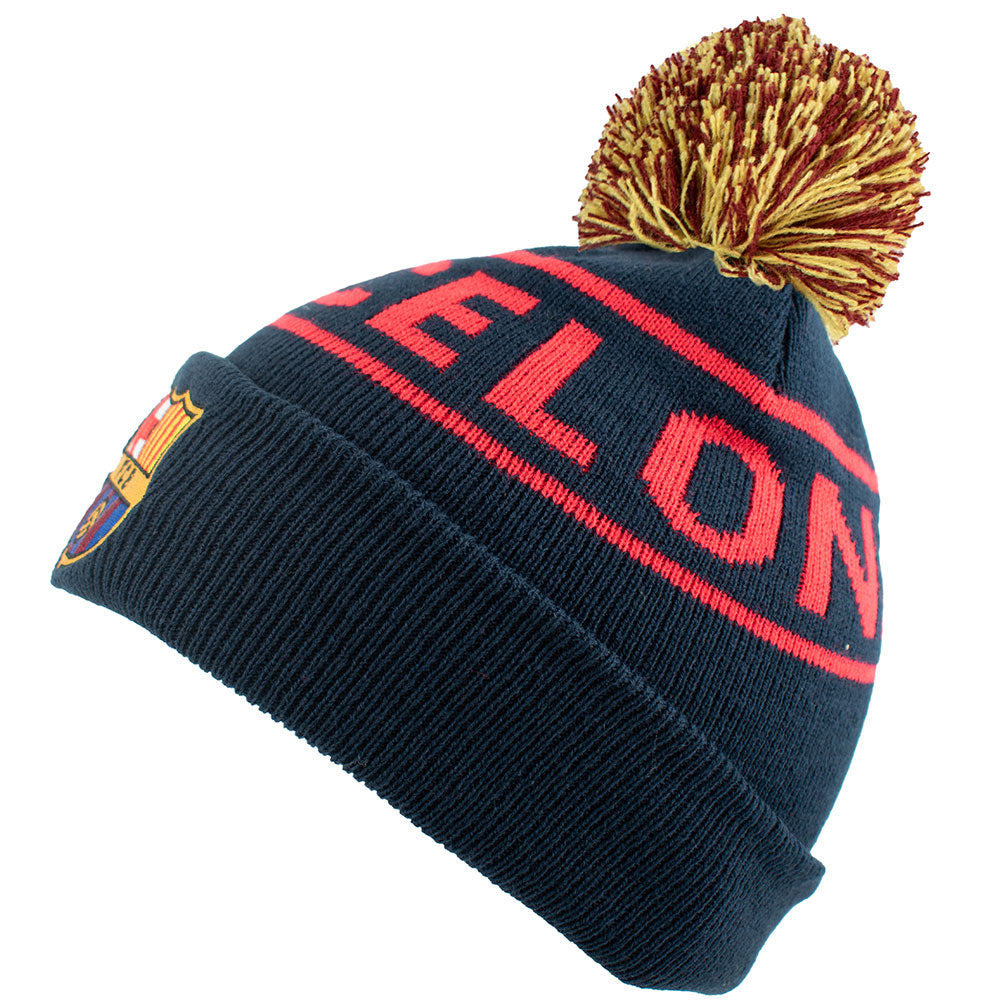 FC Barcelona Text Ski Hat - Shop Caps & Hats At Gift Moments - 2
