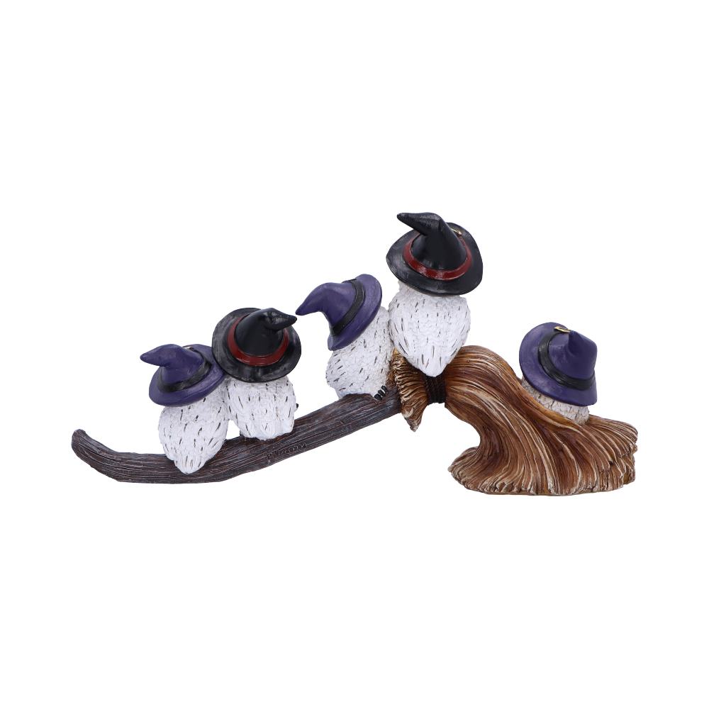 Feathered Owls on Broomstick Figurine 26cm: 4 - Figures & Collectables By Gift Moments
