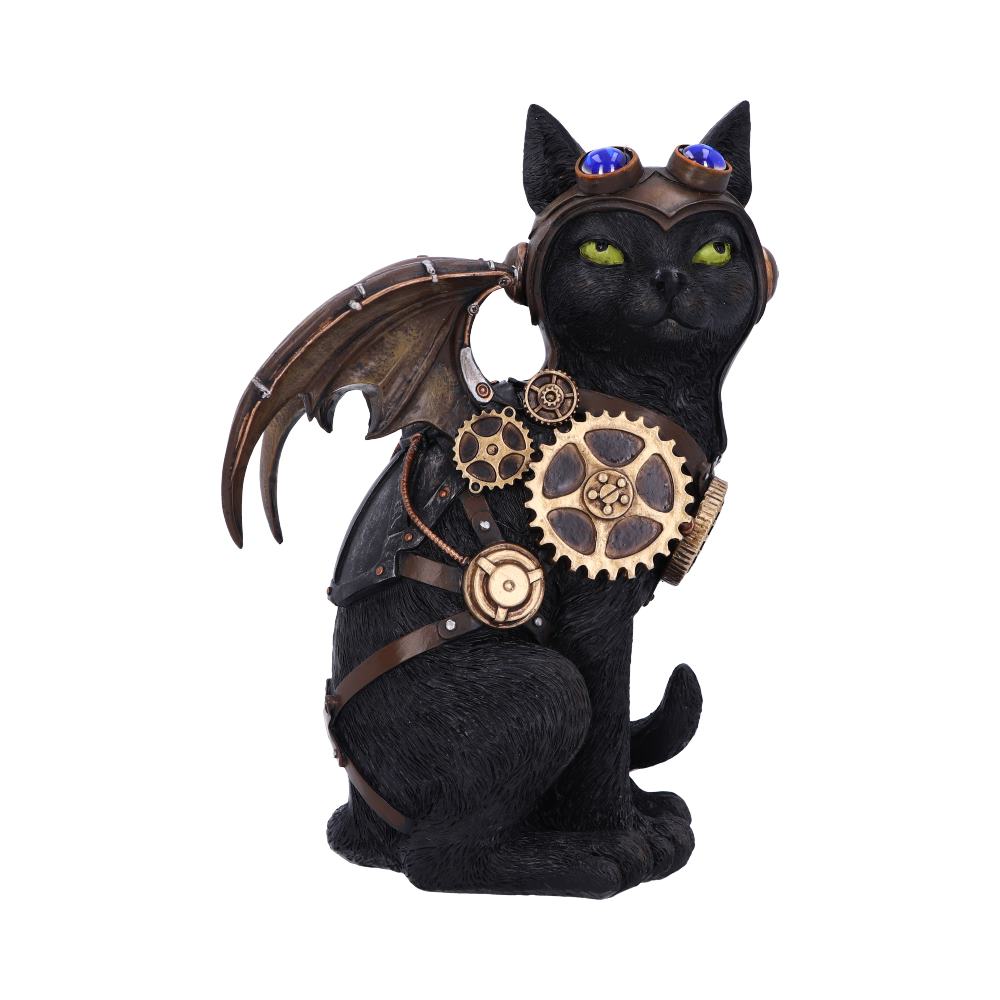 Feline Flight 22.7cm Steampunk Black Cat Pilot Figurine: 2 - Figures & Collectables By Gift Moments