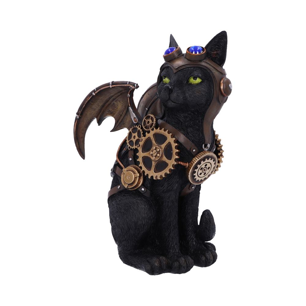 Feline Flight 22.7cm Steampunk Black Cat Pilot Figurine: 3 - Figures & Collectables By Gift Moments