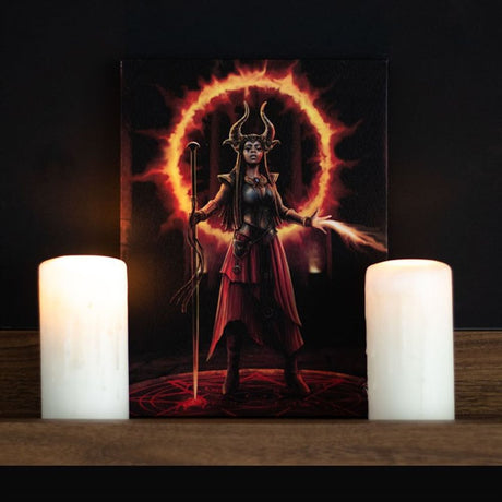 Fire Element Sorceress Canvas Plaque by Anne Stokes: 1 - Wall Art By Gift Moments