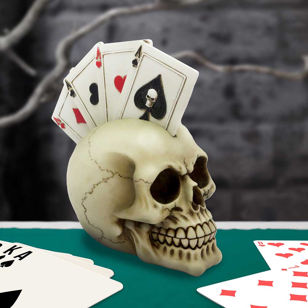 Four of a Kind Playing Cards Skull Head 19cm: 1 - Figures & Collectables By Gift Moments