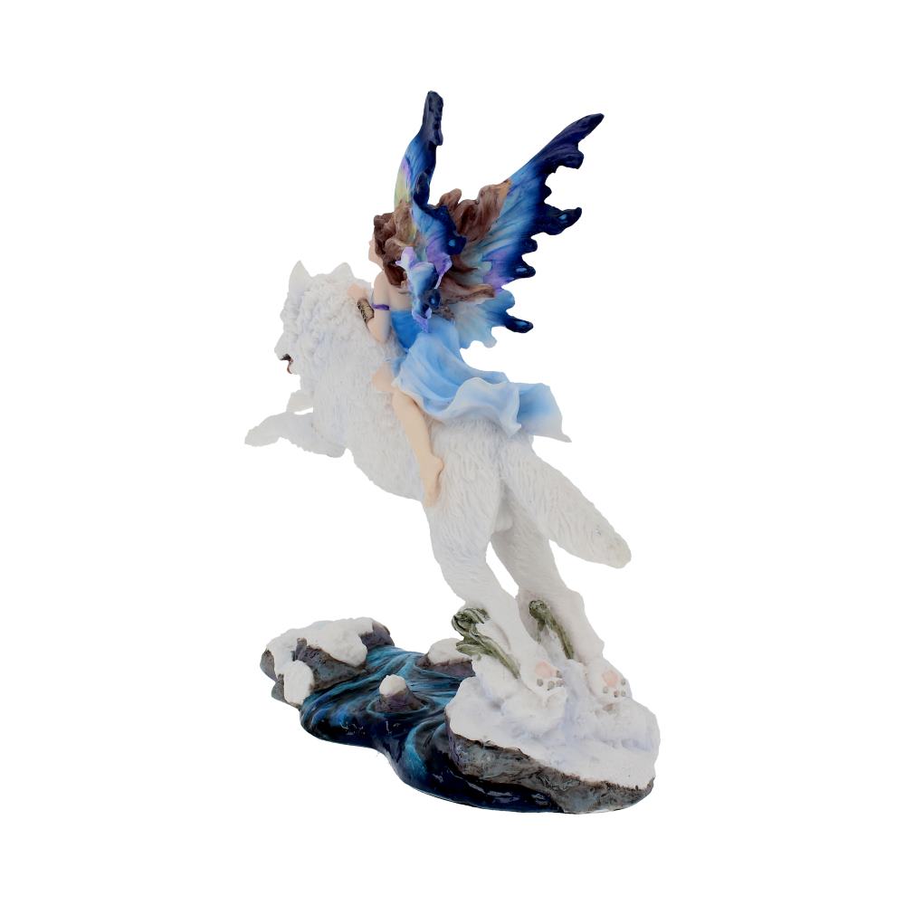 Free Spirit Figurine Fairy and White Winter Wolf Ornament: 5 - Figurines Medium (15-29cm) By Gift Moments