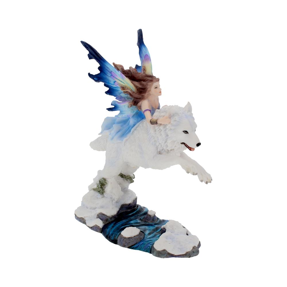 Free Spirit Figurine Fairy and White Winter Wolf Ornament: 2 - Figurines Medium (15-29cm) By Gift Moments