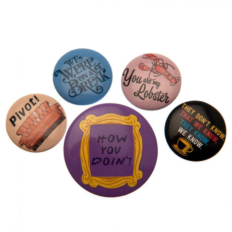 Friends Button Badge Set: 1 - Badges By Friends