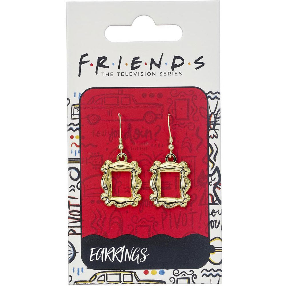 Friends Gold Plated Frame Hook Earrings: 1 - Jewellery By Friends