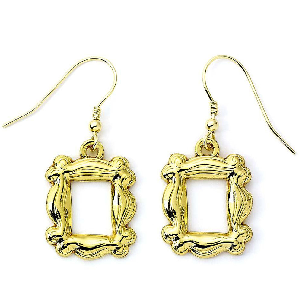 Friends Gold Plated Frame Hook Earrings: 2 - Jewellery By Friends