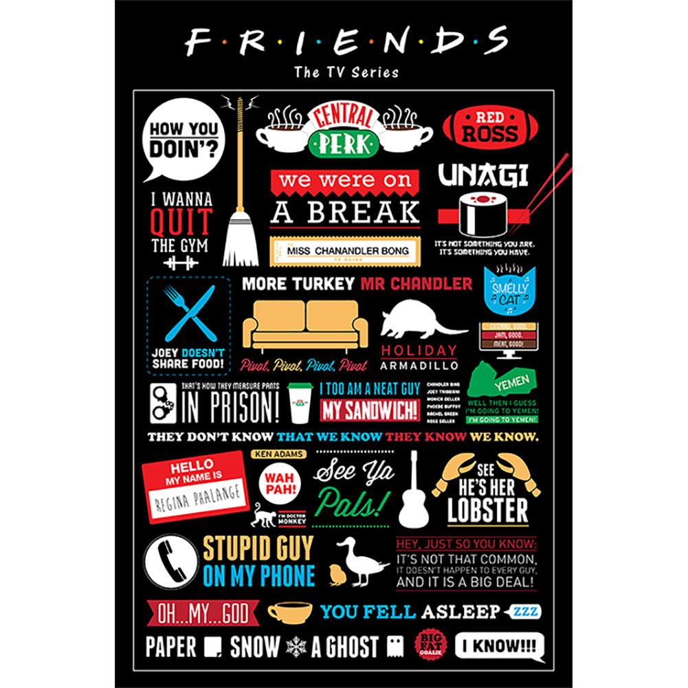 Friends Poster Infographic 150: 1 Posters By Friends