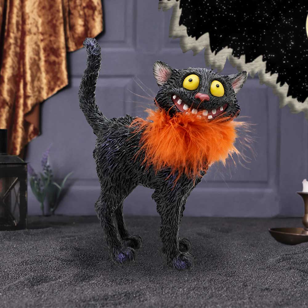 Furdinand Black Cat Feather Boa 23cm: 1 - Figures & Collectables By Gift Moments