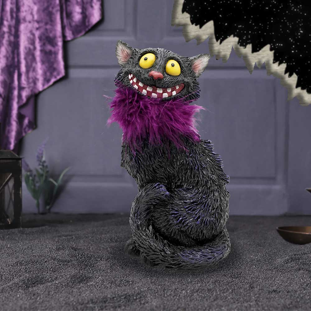 Furgus Black Cat Feather Boa Figurine 19.5cm: 1 - Figures & Collectables By Gift Moments