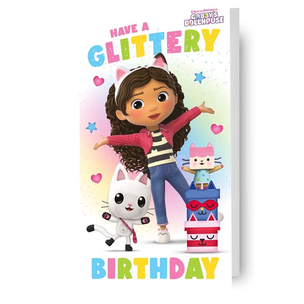 Gabby’s Dollhouse Glittery Birthday Card: 1 - Greeting Cards By Gabby’s Dollhouse