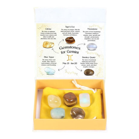 Gemini Crystal Tumblestone Set: 2 - By Gift Moments
