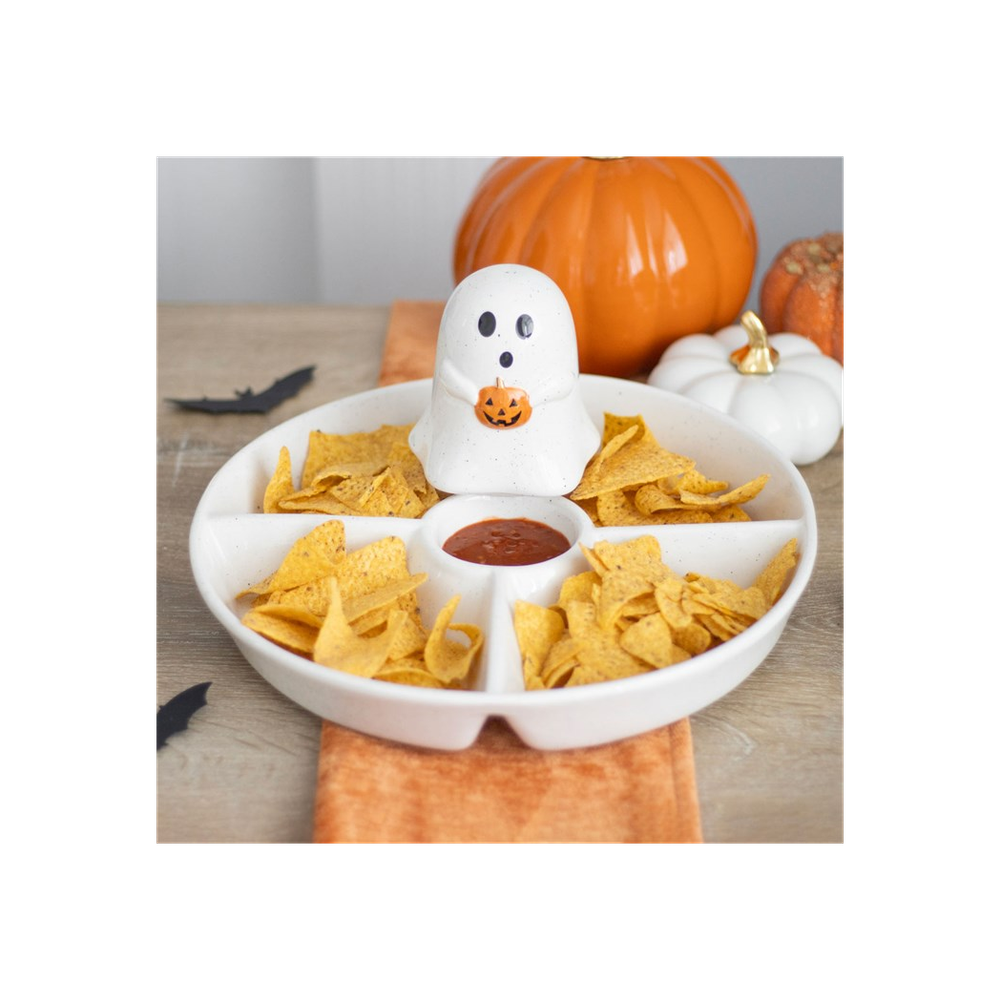 Ghost Chip & Dip Snack Dish: 5 - Tableware By Gift Moments