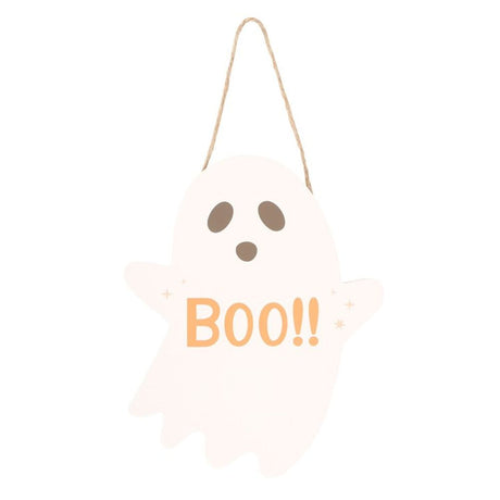 Hanging Ghost Sign with ’Boo’ Text: 2 - Signs & Plaques By Gift Moments