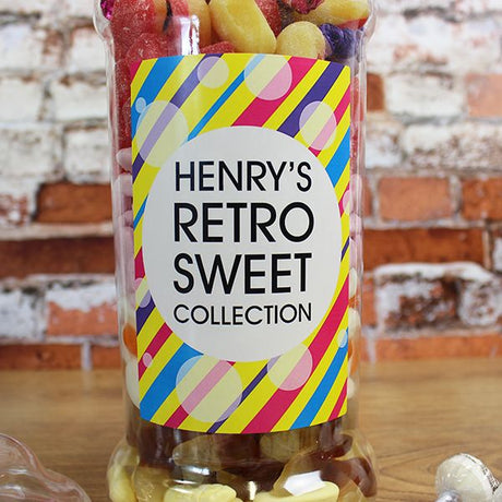 Personalised Giant Victorian Retro Sweet Jar