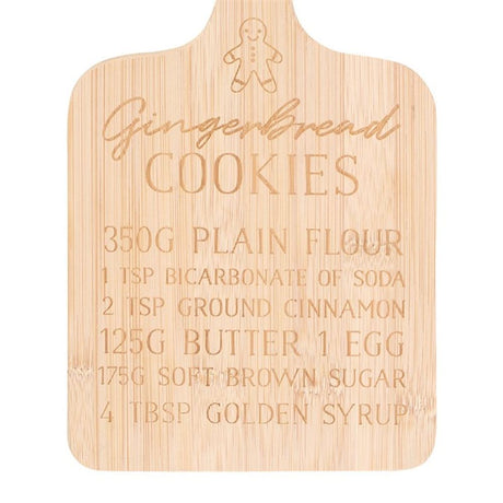 Gingerbread Cookies Bamboo Serving Board: 4 - Chopping Boards By Gift Moments