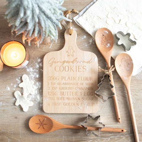 Gingerbread Cookies Bamboo Serving Board: 1 - Chopping Boards By Gift Moments