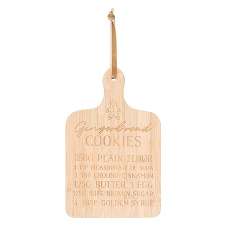 Gingerbread Cookies Bamboo Serving Board: 2 - Chopping Boards By Gift Moments
