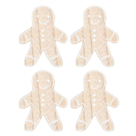 Gingerbread Man Coaster Set: 1 - Coasters By Gift Moments