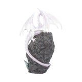 Glacial Custodian Fantasy White Dragon Sitting On A Geode 22cm: 4 - Figures & Collectables By Gift Moments