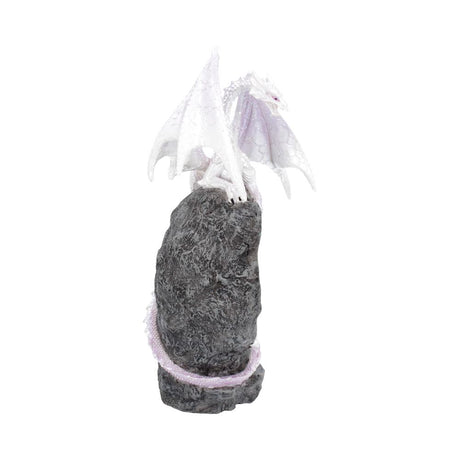 Glacial Custodian Fantasy White Dragon Sitting On A Geode 22cm: 5 - Figures & Collectables By Gift Moments