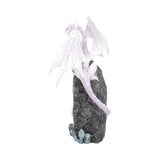 Glacial Custodian Fantasy White Dragon Sitting On A Geode 22cm: 3 - Figures & Collectables By Gift Moments